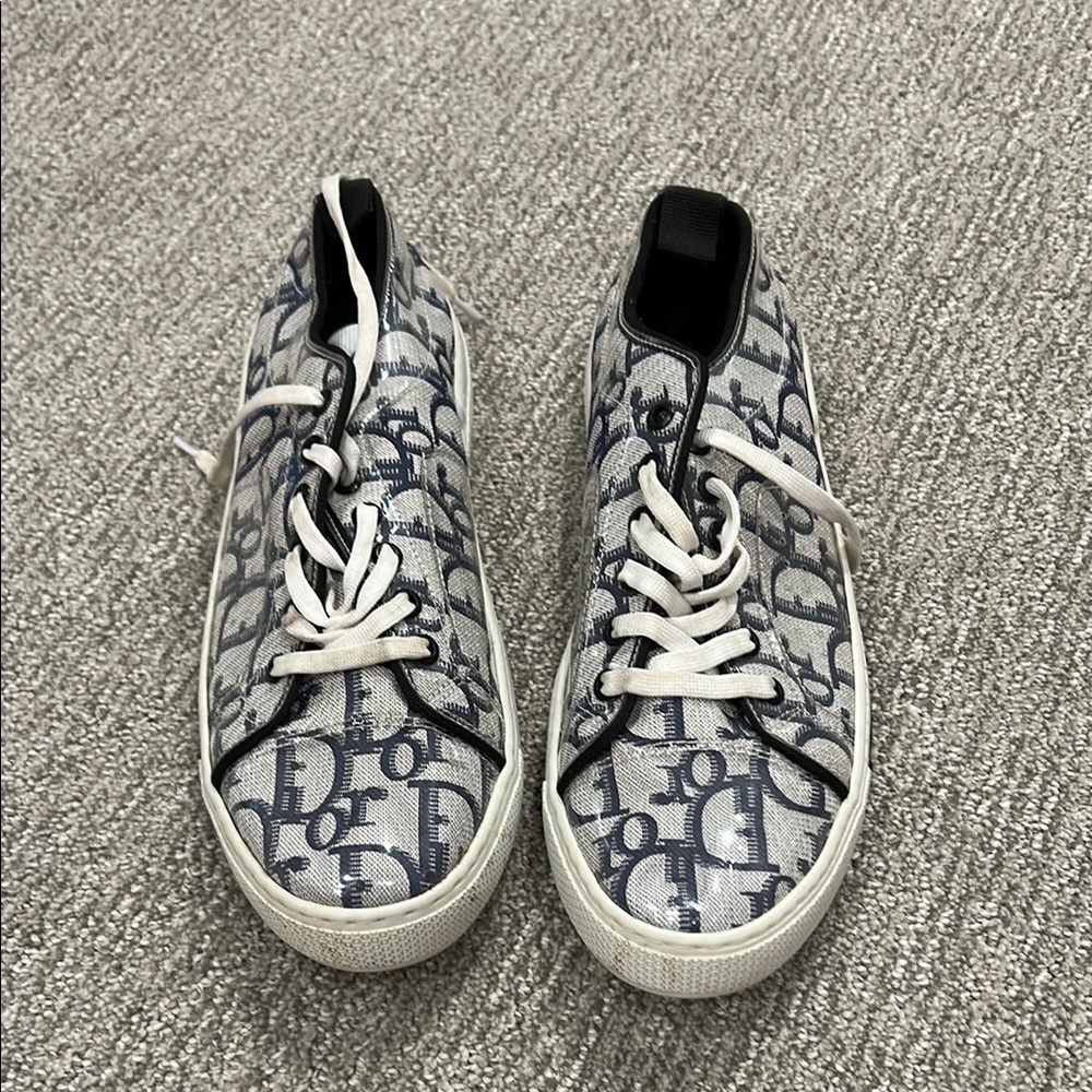 CHRISTIAN DIOR Women's J'Adior Oblique Canvas Sneakers Size 42/US 12